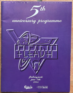 Crowded House Christy Moore Original Concert Programme FLEADH Finsbury Park London 11th Jun 1994