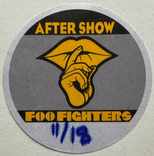 Load image into Gallery viewer, Foo Fighters Original Unused Concert Backstage Pass Ticket O2 Academy London 18th Nov 2007