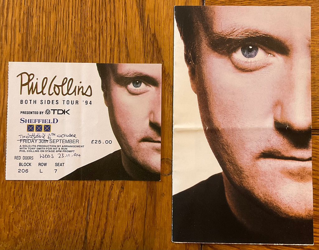 Phil Collins Original Concert Ticket with Tour Handbill Flyer Sheffield Arena 23rd Nov 1994