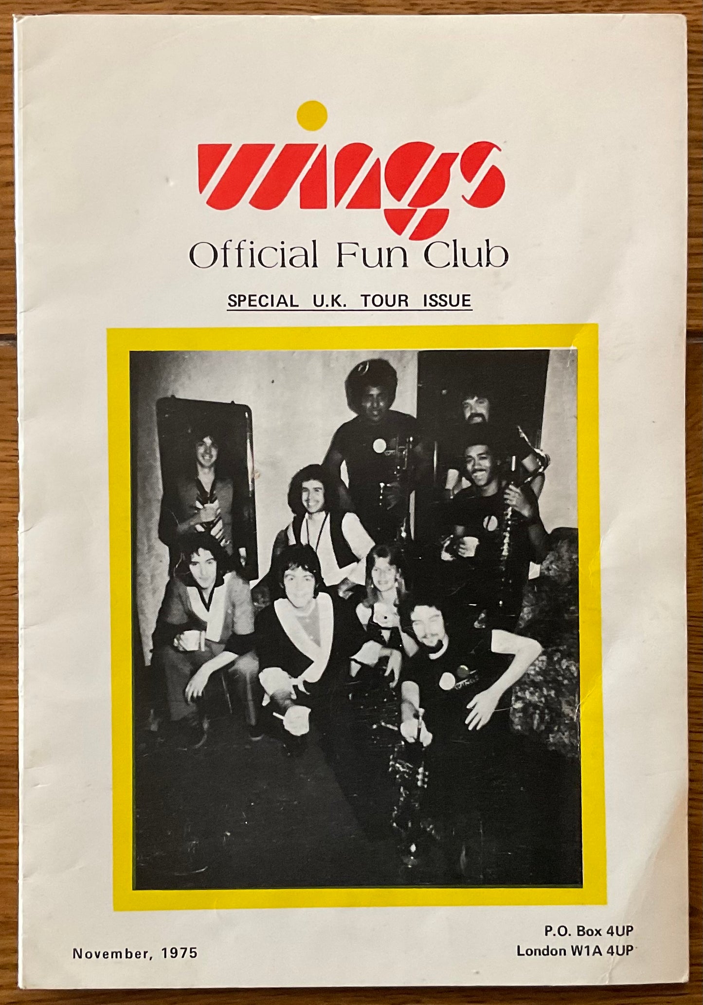 Beatles Paul McCartney Wings Official Fun Fan Club Magazine Special UK Tour Issue mpl 1975