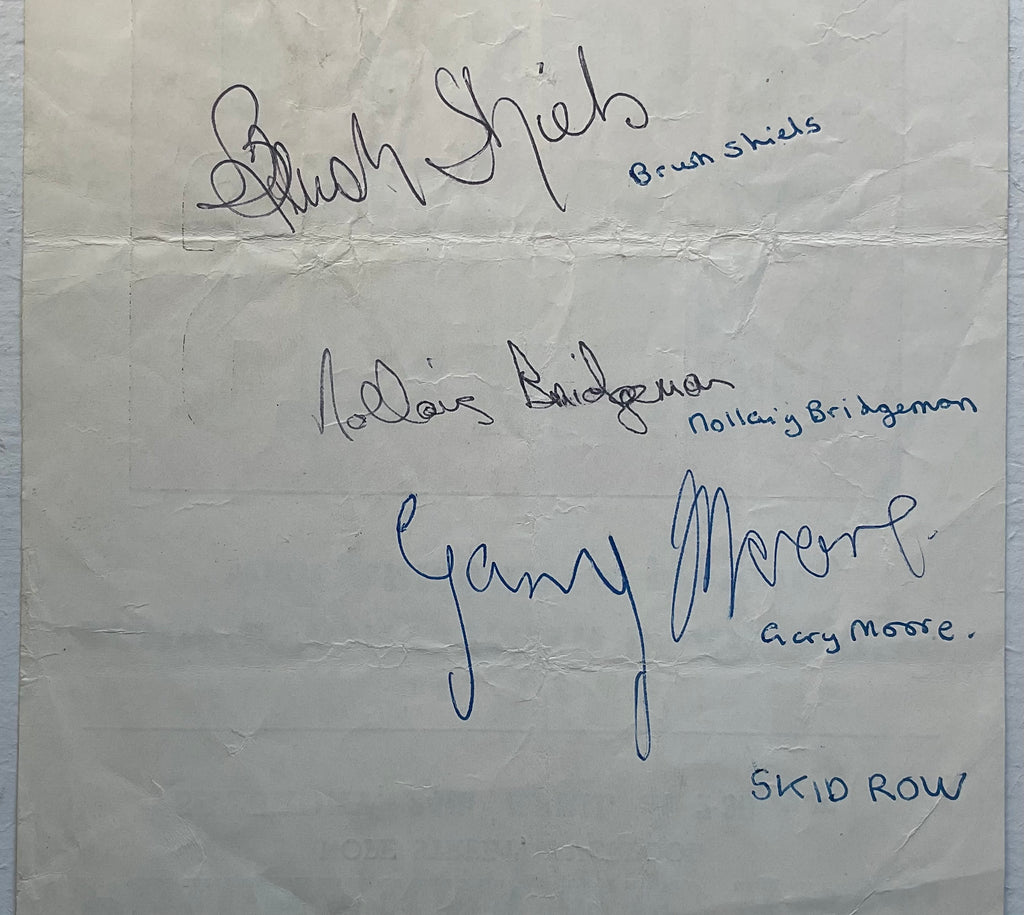 Skid Row Gary Moore fully signed Strawbs Original Concert Handbill Flyer Philharmonic Hall Liverpool 24th Apr 1971