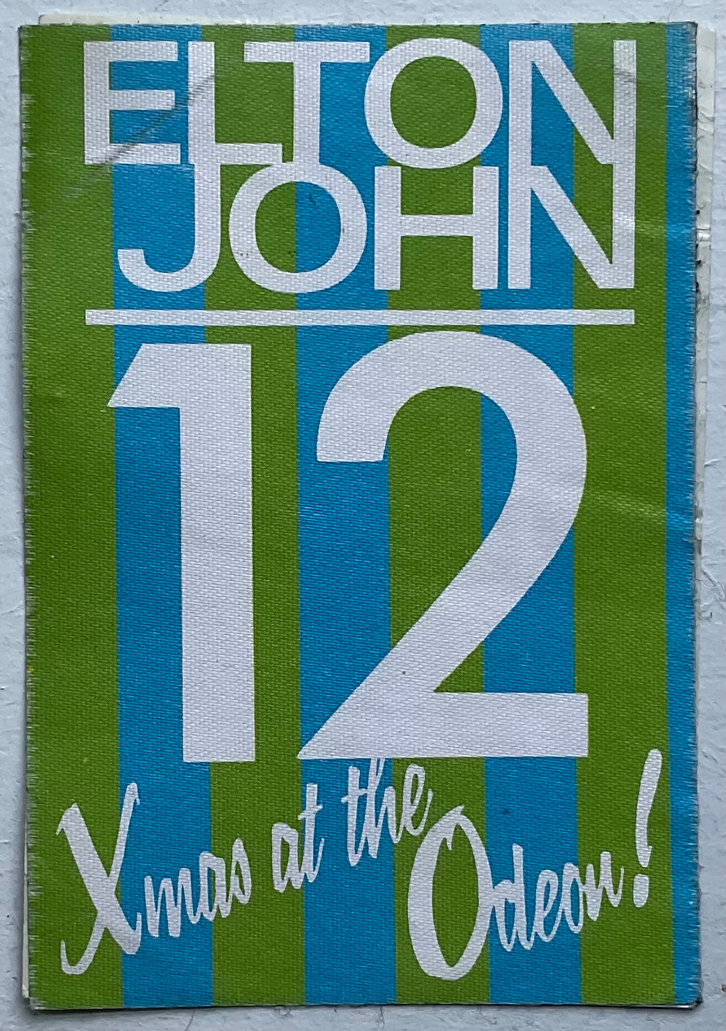 Elton John Original Concert Backstage Pass Ticket Hammersmith Odeon London 22nd Dec 1982