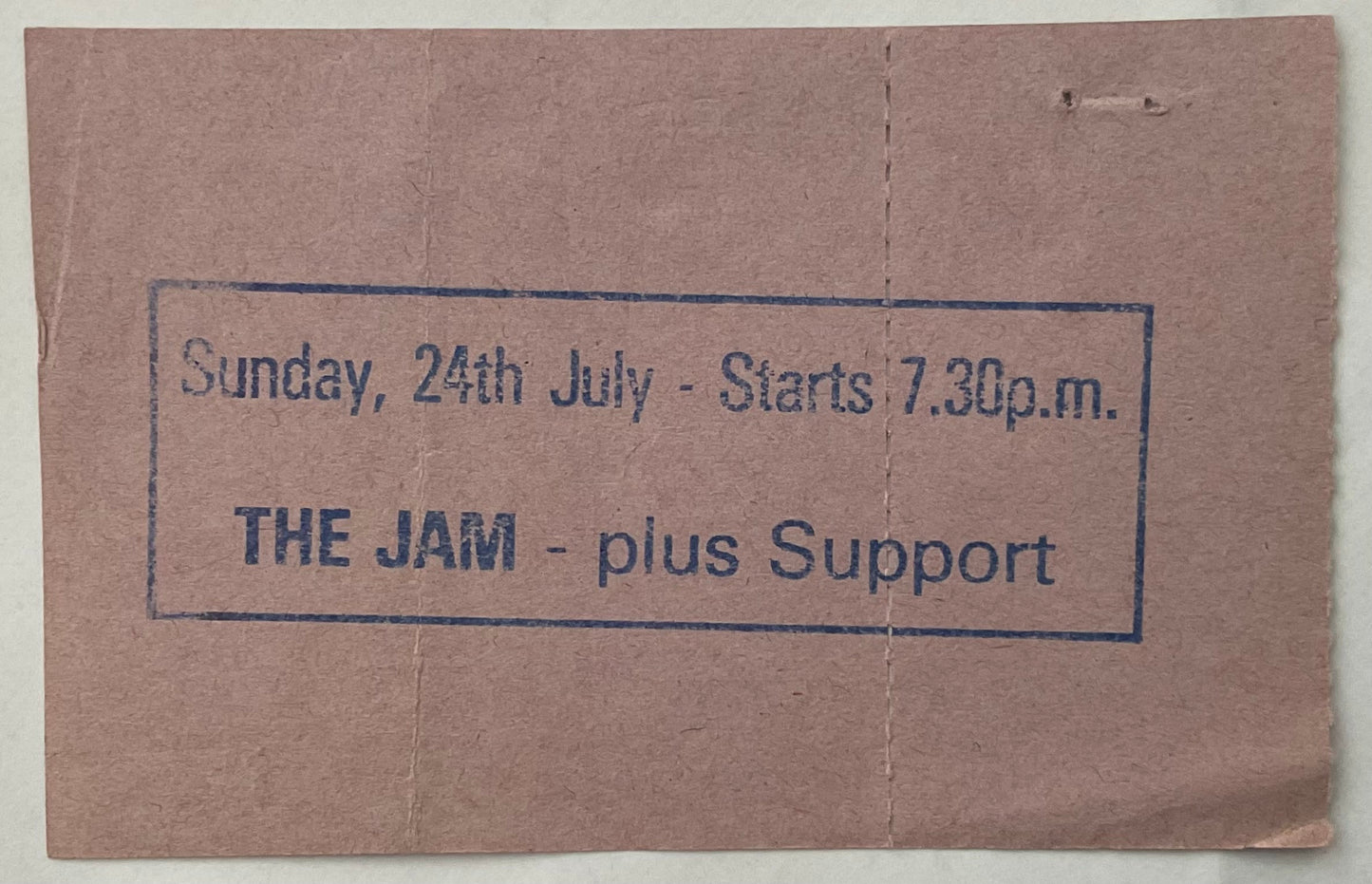 Jam Original Unused Concert Ticket Hammersmith Odeon London 24th Jul 1977