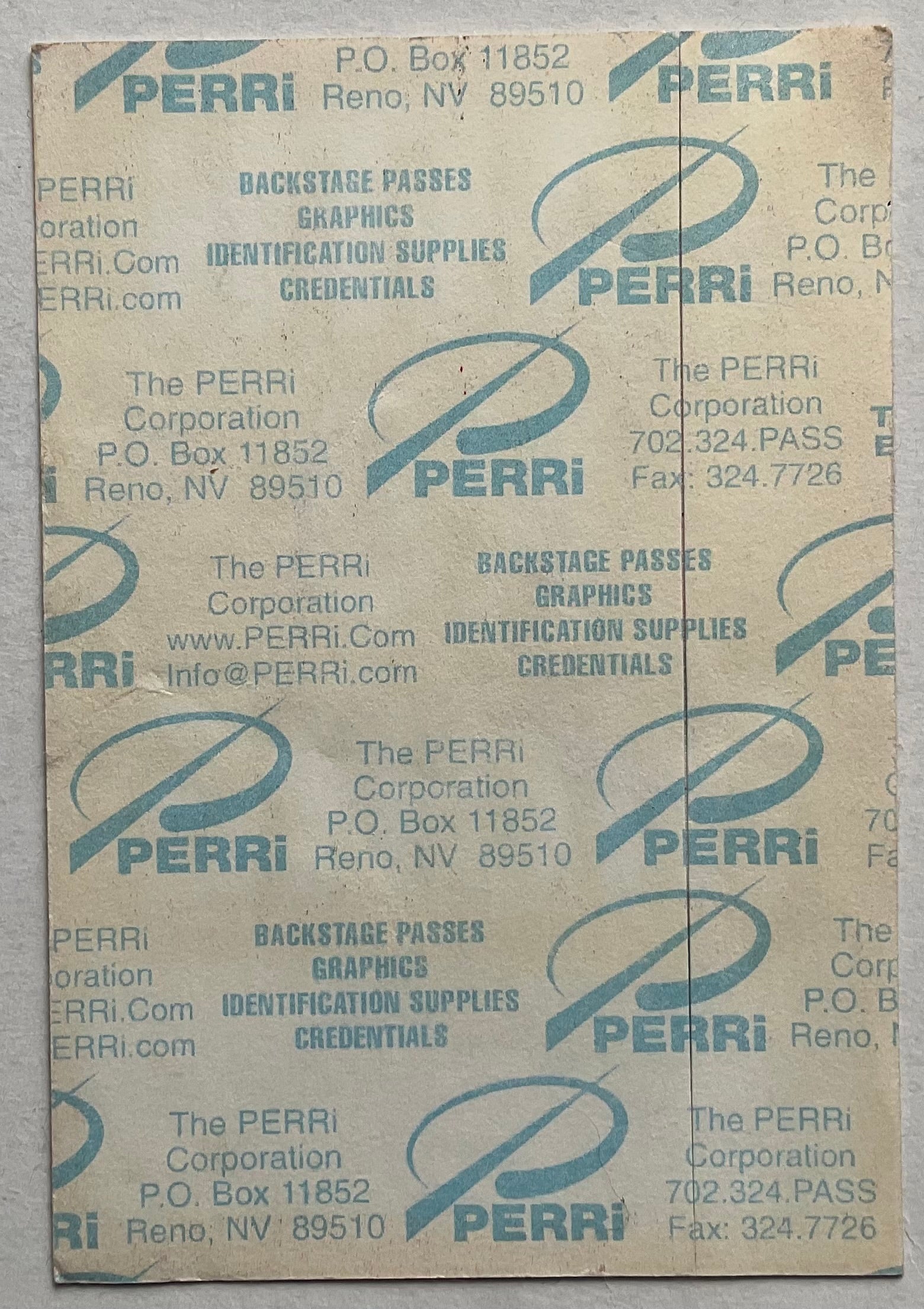 Faith No More Original Unused Concert Backstage Pass Ticket Brixton Academy London 29th Nov 1997