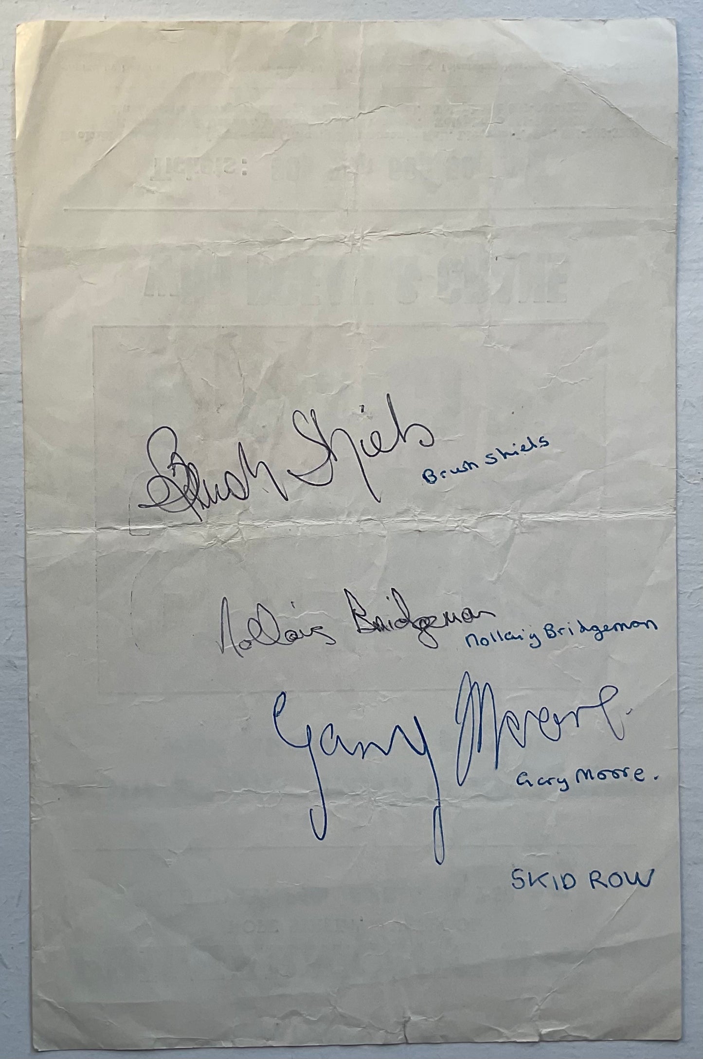 Skid Row Gary Moore fully signed Strawbs Original Concert Handbill Flyer Philharmonic Hall Liverpool 24th Apr 1971