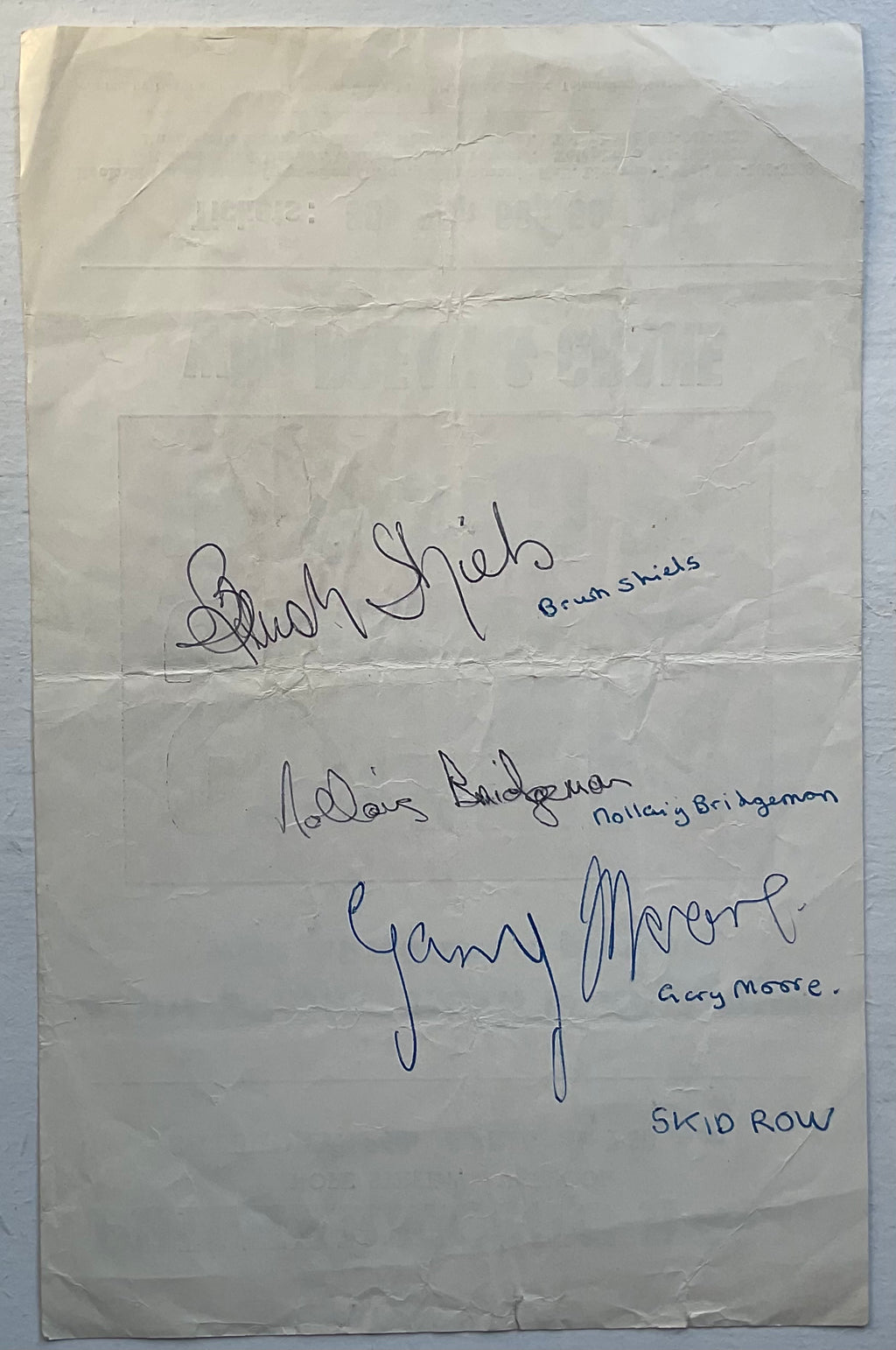 Skid Row Gary Moore fully signed Strawbs Original Concert Handbill Flyer Philharmonic Hall Liverpool 24th Apr 1971