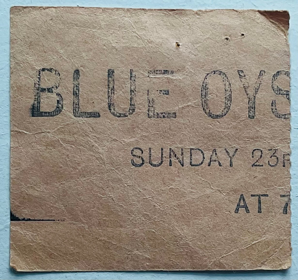 Blue Oyster Cult Original Used Concert Ticket Hammersmith Odeon London 23rd Nov 1975