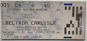 Belinda Carlisle Original Used Concert Ticket Wembley Arena London 31st May 1990