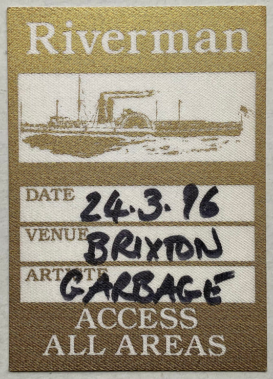 Garbage Original Unused Gold Concert Backstage Pass Ticket Brixton Academy London 24th Mar 1996