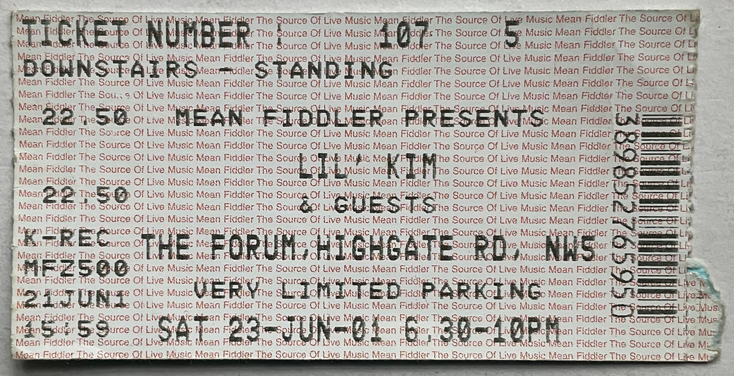 Lil’ Kim Original Used Concert Ticket Forum London 23rd Jun 2001