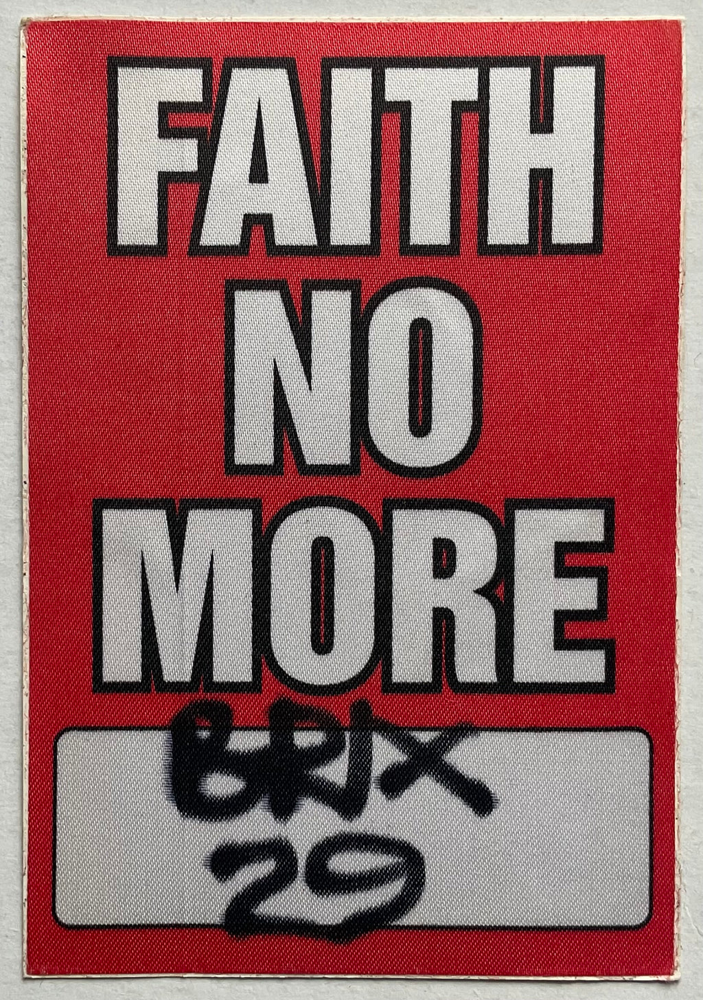 Faith No More Original Unused Concert Backstage Pass Ticket Brixton Academy London 29th Nov 1997
