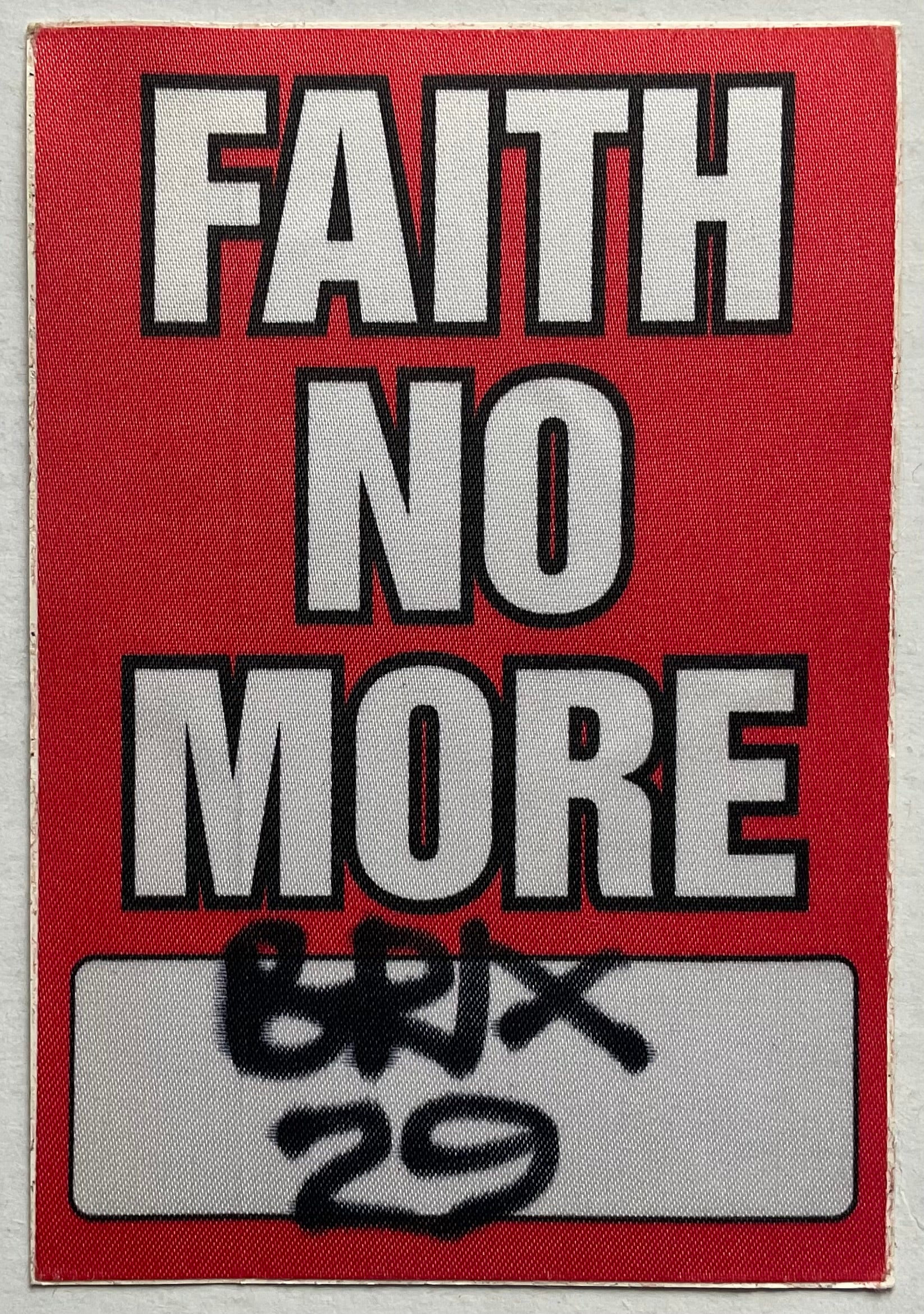 Faith No More Original Unused Concert Backstage Pass Ticket Brixton Academy London 29th Nov 1997