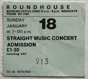 SNAFU Original Used Concert Ticket Roundhouse London 18th Jan 1975