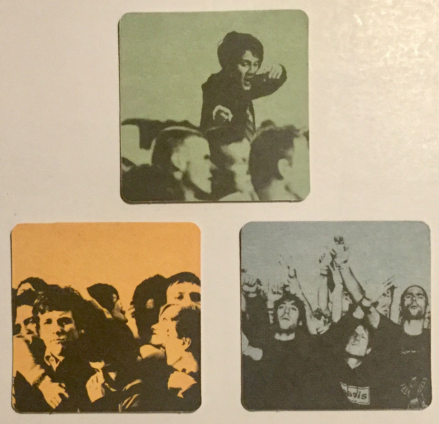 Oasis Time Flies 1994-2009 Original Unused Promo Set of 3 Drink Coasters Beer Mats 2010