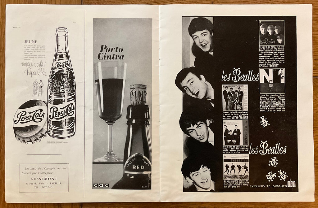 Beatles Original Concert Programme Paris 1964