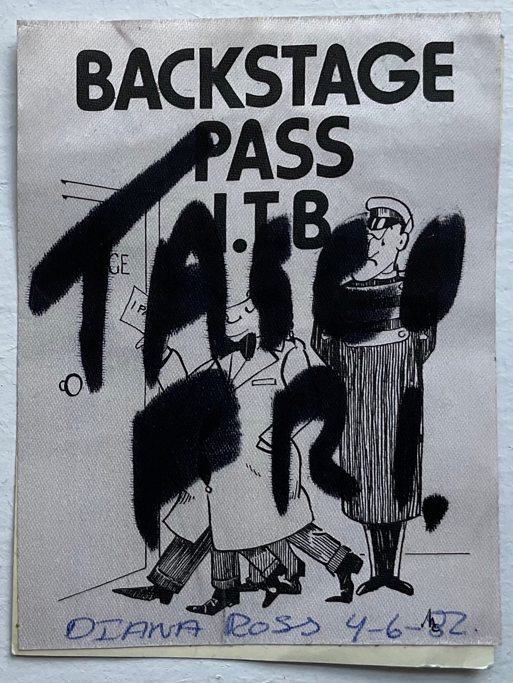 Diana Ross Original Concert Backstage Pass Ticket Wembley Arena London 4th Jun 1982