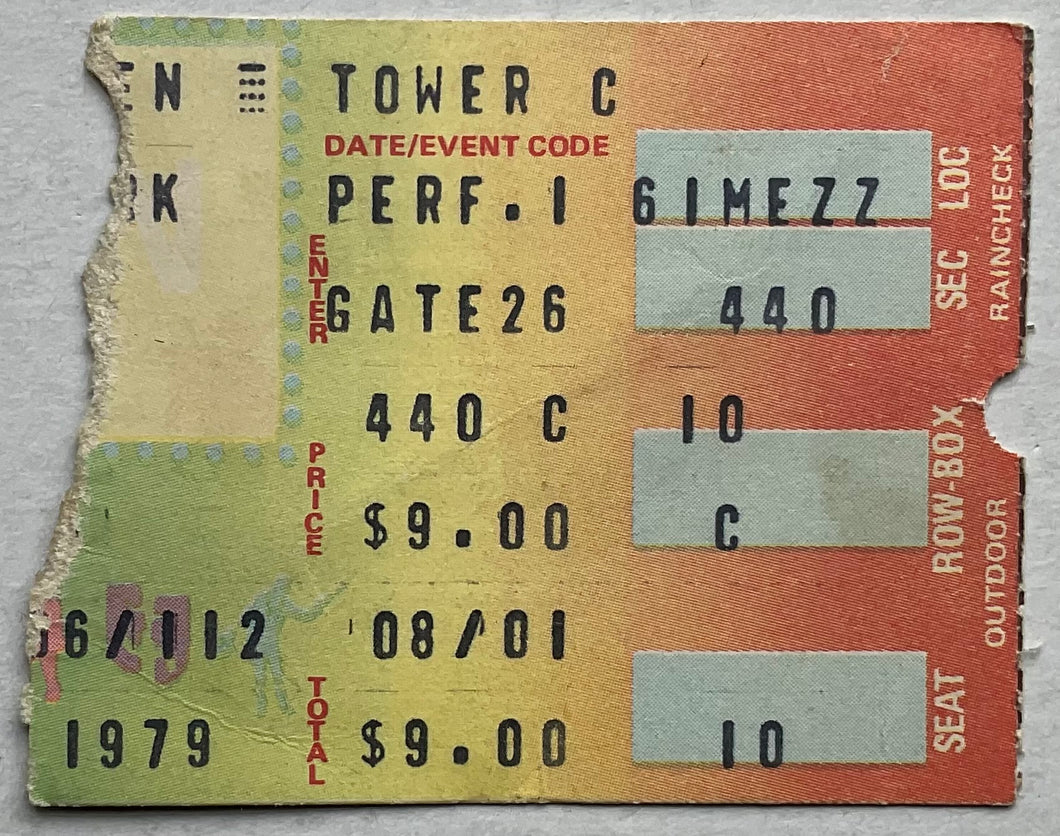 Peter Frampton Original Used Concert Ticket Madison Square Garden New York 1st Aug 1979