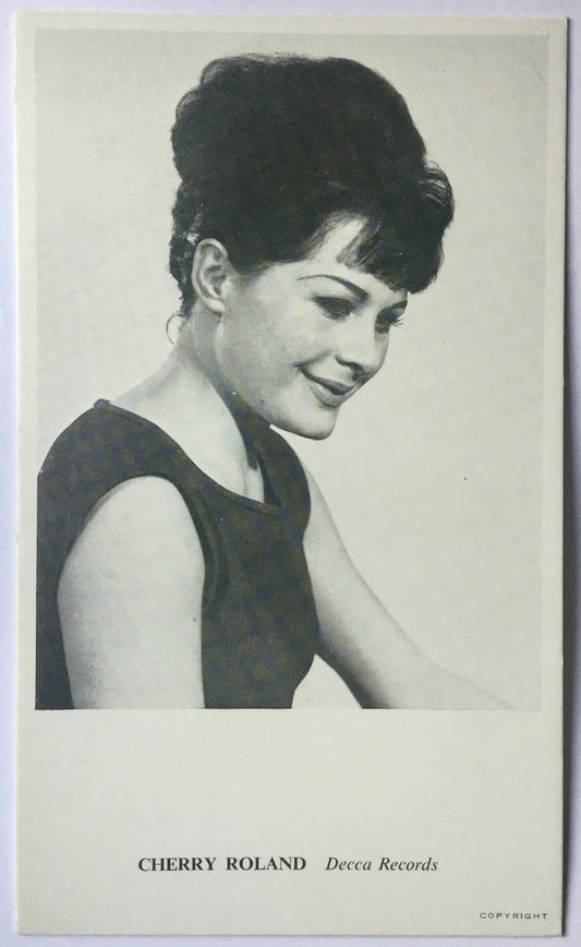 Cherry Roland Original Promo Publicity Card Decca Records 1963