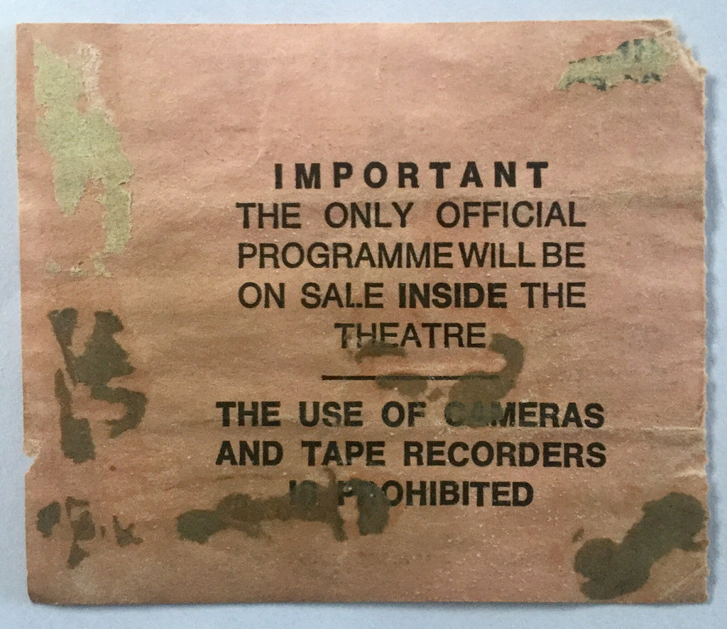 Black Sabbath Original Used Concert Ticket Odeon Theatre Birmingham 14th Dec 1973