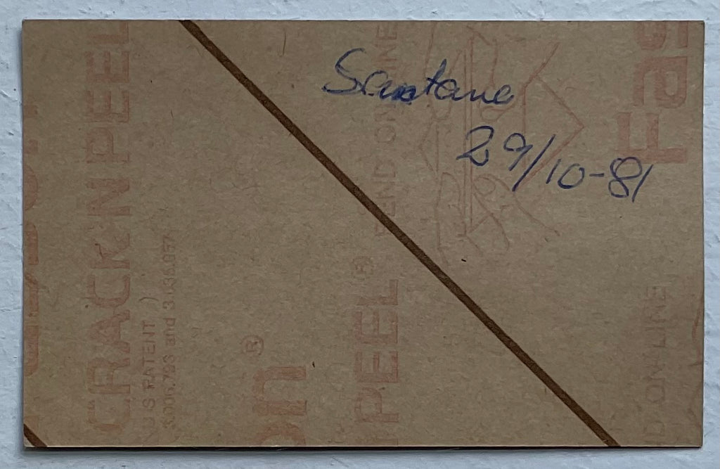 Santana Original Unused Concert Backstage Pass Ticket Hammersmith Odeon London 29th Oct 1981