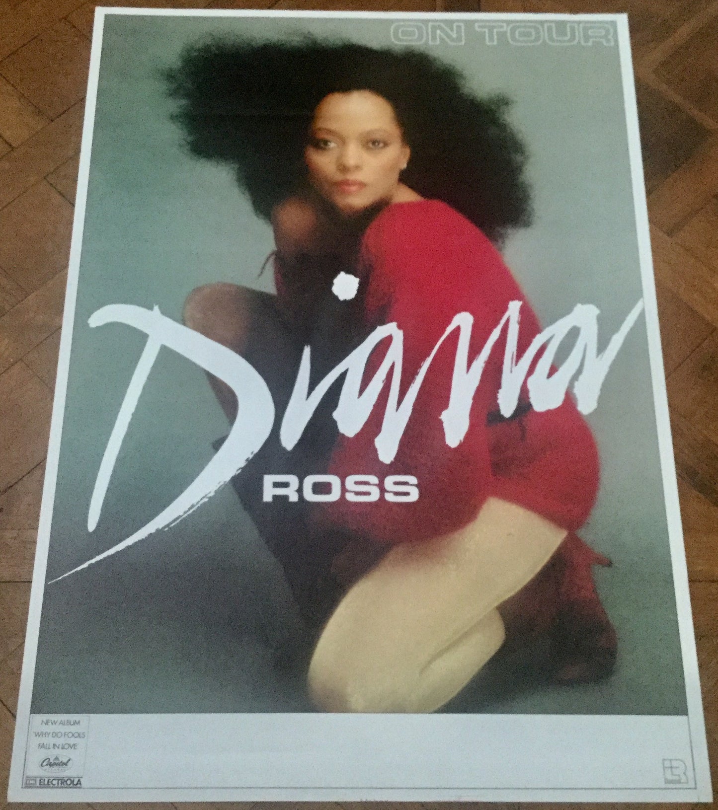 Diana Ross Original Promo Concert Tour Gig Poster European Tour 1982