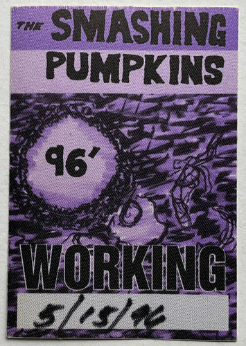 Smashing Pumpkins Original Unused Concert Working Backstage Pass Ticket Brixton Academy London 15th May 1996