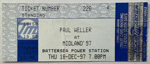 Paul Weller Original Concert Ticket Battersea Power Station London 18th Dec 1997