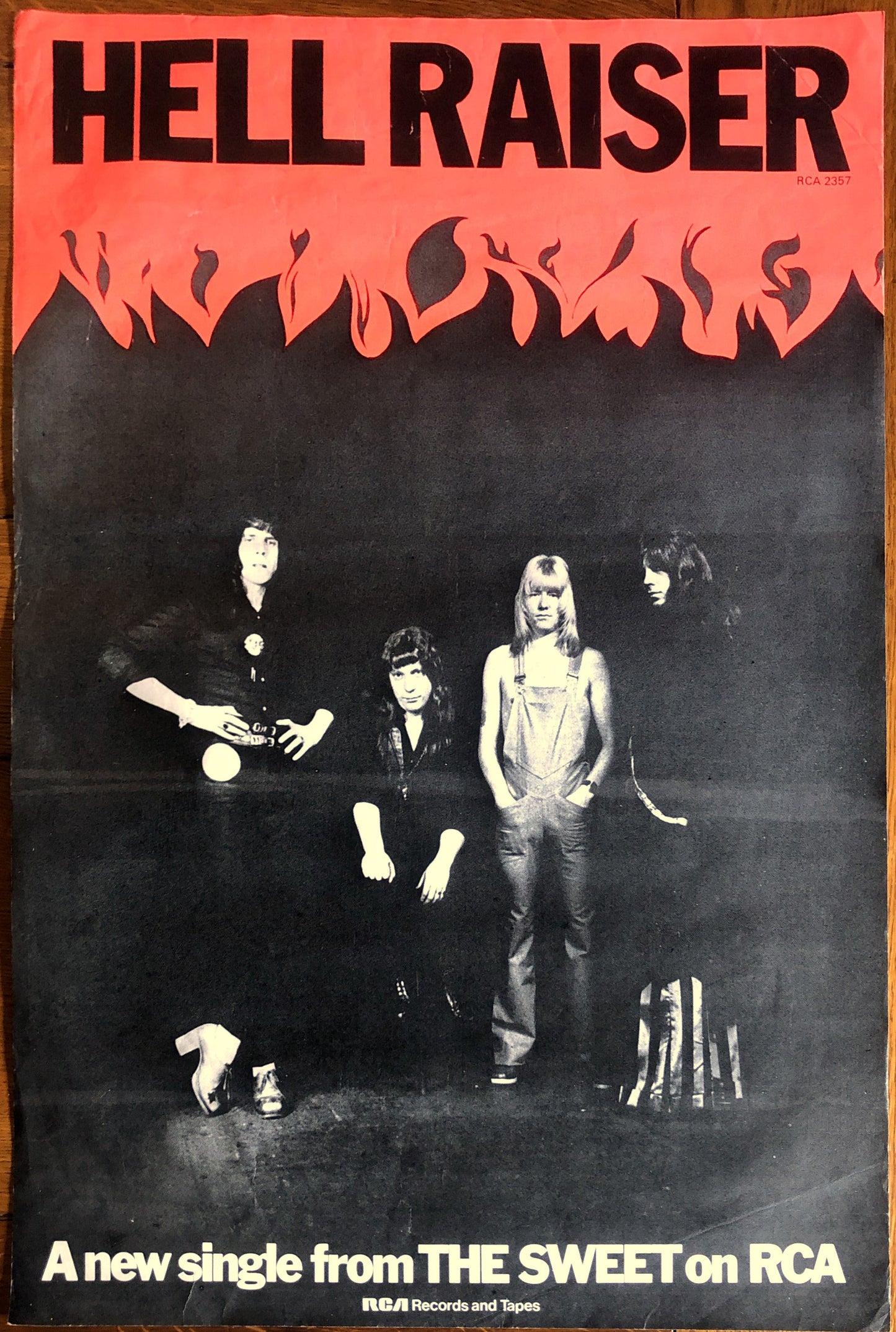 Sweet Hell Raiser Original Promo Poster RCA Records 1973