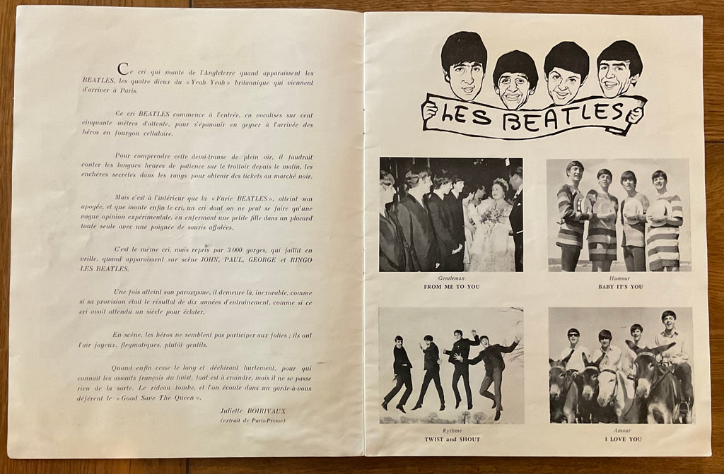 Beatles Original Concert Programme Paris 1964