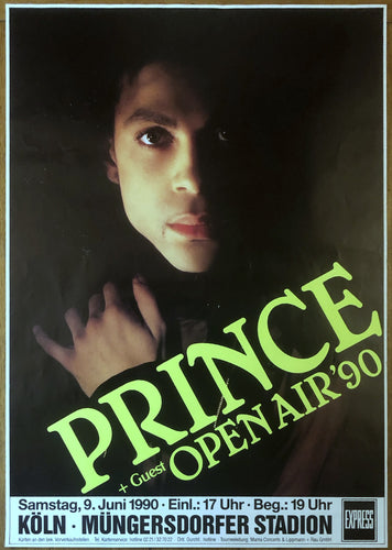 Prince Original Concert Tour Gig Poster Müngersdorfer Stadion Cologne 9th Jun 1990