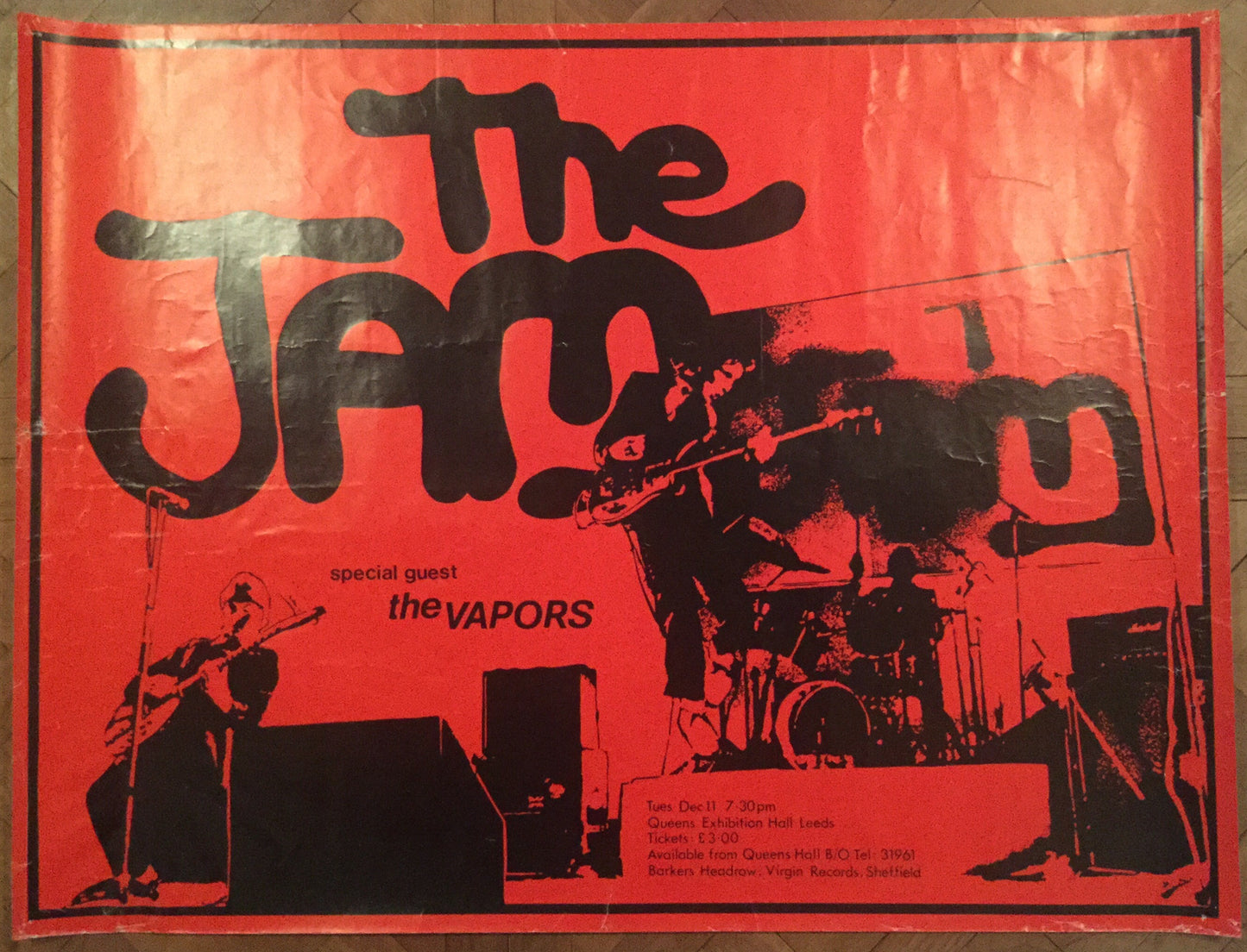 Jam Original Concert Tour Gig Poster Queens Hall Leeds 1979
