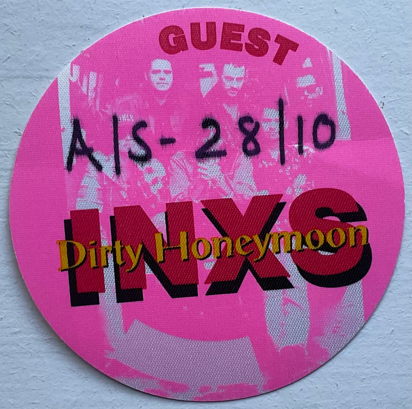 INXS Original Unused Pink Guest Concert Backstage Pass Ticket Brixton Academy London 28th Oct 1994