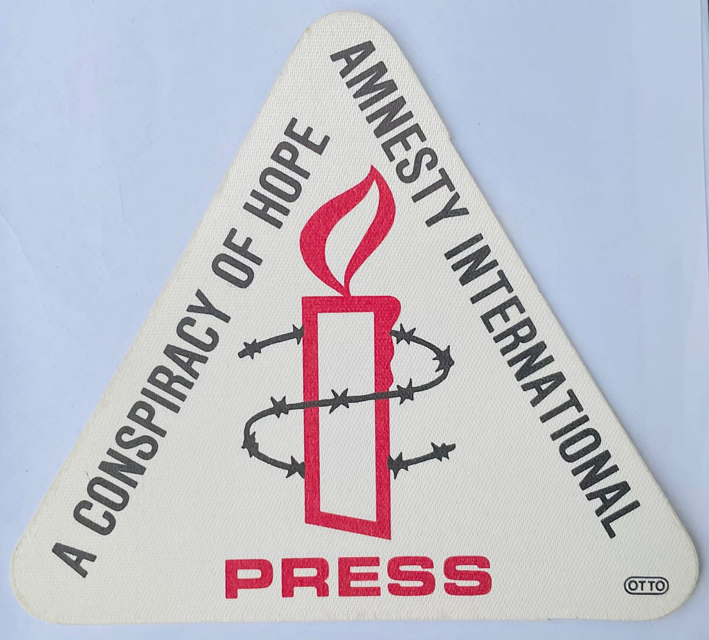 U2 Police Peter Gabriel Original Unused Backstage Concert Pass Ticket Conspiracy of Hope U.S. Tour 4-15th Jun 1986