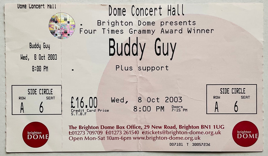 Buddy Guy Original Used Concert Ticket Dome Concert Hall Brighton 8th Oct 2003