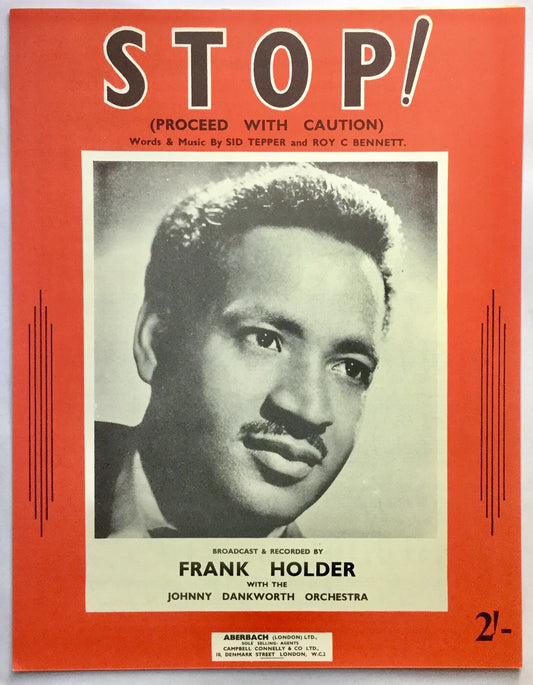 Frank Holder Stop! (Proceed With Caution) Original Mint NOS Sheet Music 1954