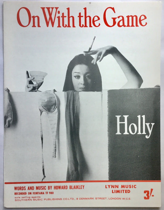 Holly On With The Game Original Mint NOS Sheet Music 1968