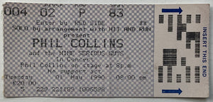 Phil Collins Original Used Concert Ticket Wembley Arena London 1st May 1990
