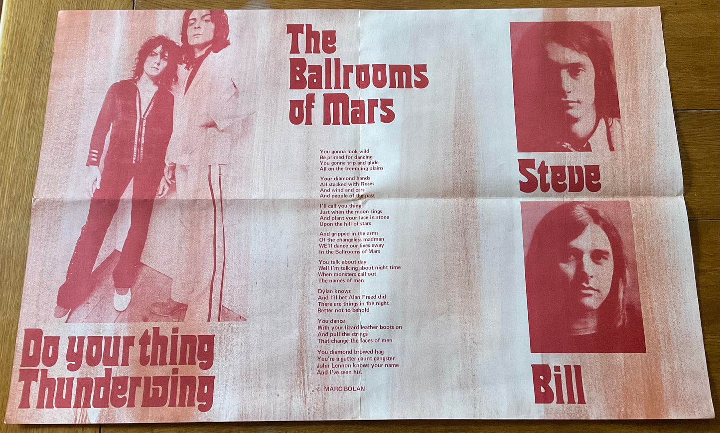 Marc Bolan T-Rex Original Concert Tour Gig Poster Autumn Tour 1971