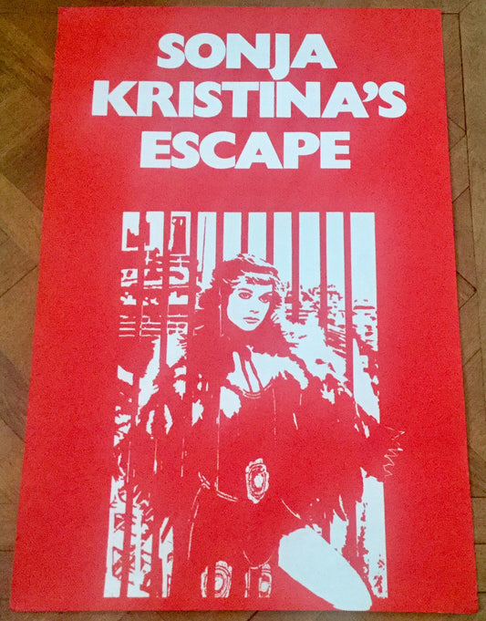 Curved Air Sonja Kristina Escape Debut Album Original Promo Red Poster 1980