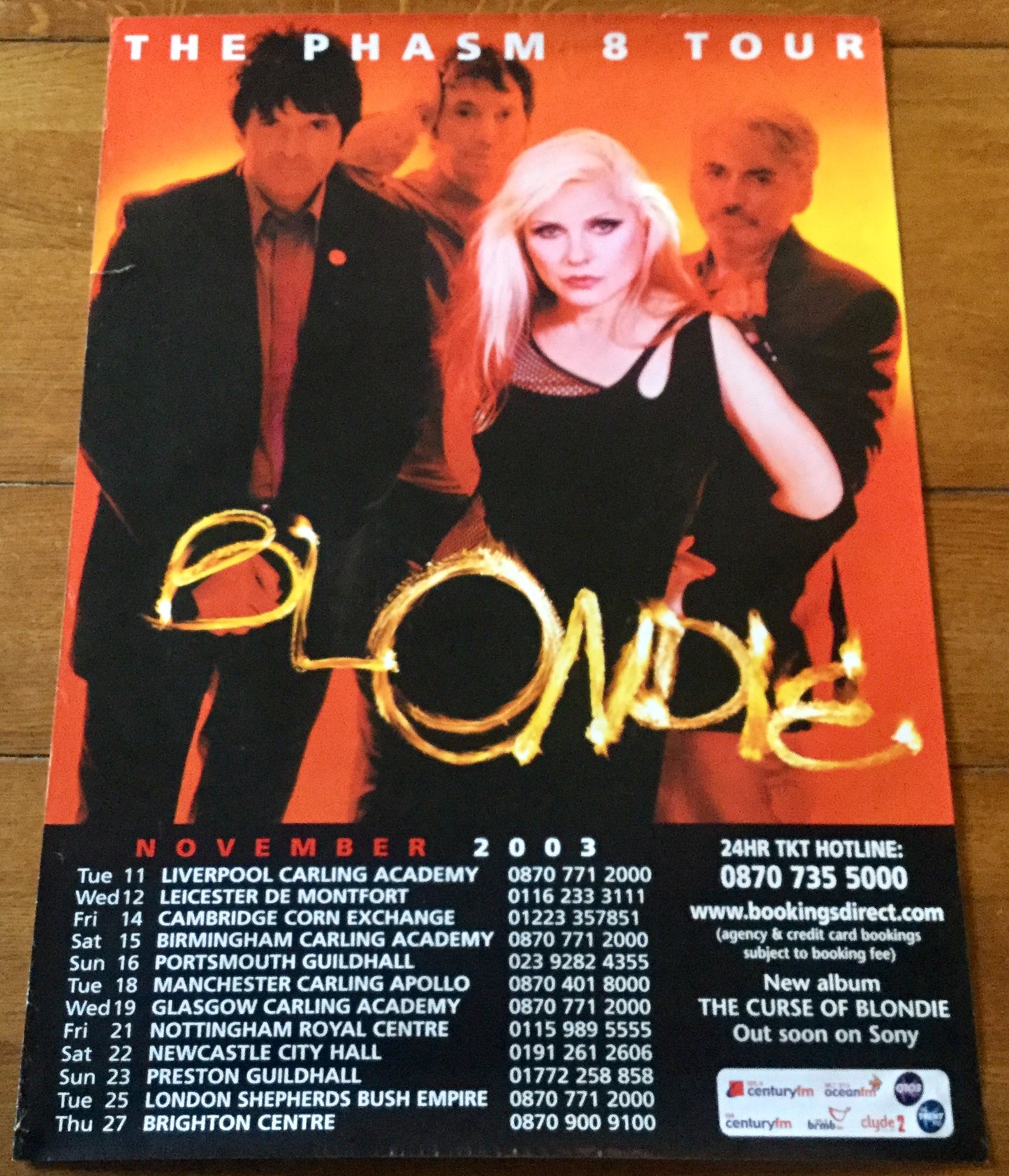 Blondie Debbie Harry Original Concert Tour Gig Poster The Phasm 8 Tour Nov 2003