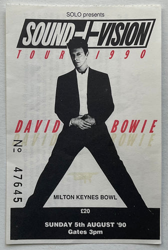 David Bowie Original Concert Ticket Milton Keynes Bowl 5th Aug 1990