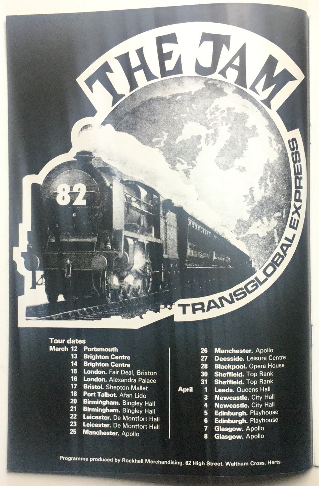 The Jam Original Concert Programme Trans Global Express Tour 1982