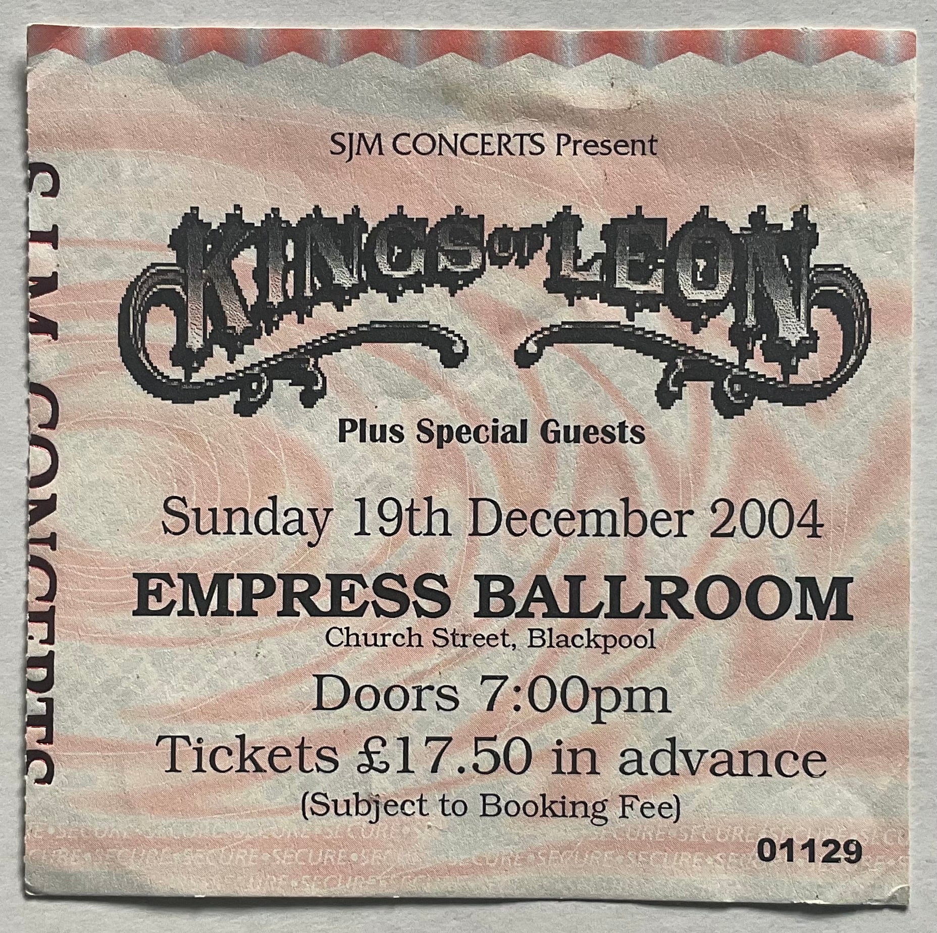 Kings of Leon Original Used Concert Ticket Empress Ballroom Blackpool 19th Dec 2004