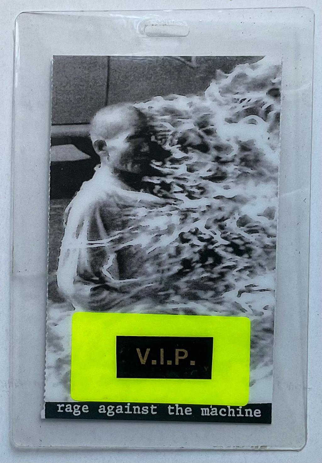 Rage Against the Machine Original Unused Concert Backstage Pass Ticket European Tour 1992