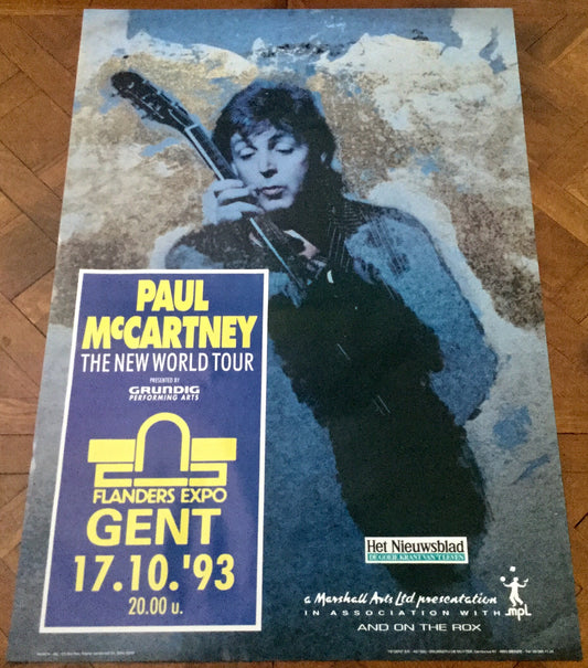 Beatles Paul McCartney Original Concert Tour Gig Poster Flanders Expo Gent 1993