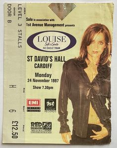 Louise Original Used Concert Ticket St. David’s Hall Cardiff 24th Nov 1997